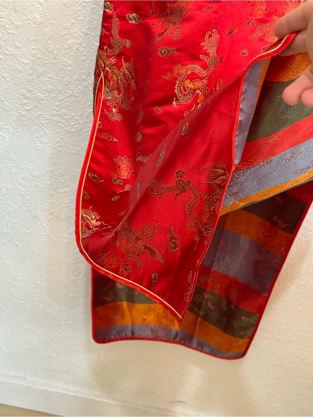 Classic Red Floral Brocade Cheongsam Dress - Picture 2 of 10